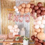 Balon Folie Metalizata Litera J, Embo, 40 cm, Umflati cu Heliu sau Aer, Ambalaj Individual, Pai inclus, Rose Gold - imagine 5