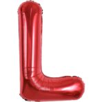Balon Folie Metalizata Litera L, Embo, 40 cm, Umflati cu Heliu sau Aer, Ambalaj Individual, Pai inclus, Rosu - imagine 6