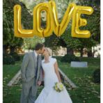 Balon Folie Metalizata Litera L, Embo, 80 cm, Umflati cu Heliu sau Aer, Ambalaj Individual, Pai inclus, Auriu - imagine 3