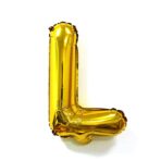 Balon Folie Metalizata Litera L, Embo, 80 cm, Umflati cu Heliu sau Aer, Ambalaj Individual, Pai inclus, Auriu - imagine 6