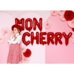 Balon Folie Metalizata Litera M, Embo, 40 cm, Umflati cu Heliu sau Aer, Ambalaj Individual, Pai inclus, Rosu - imagine 3