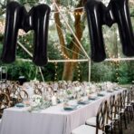 Balon Folie Metalizata Litera M, Embo, 40 cm, Umflati cu Heliu sau Aer, Ambalaj Individual, Pai inclus, Negru - imagine 4