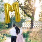 Balon Folie Metalizata Litera M, Embo, 80 cm, Umflati cu Heliu sau Aer, Ambalaj Individual, Pai inclus, Auriu - imagine 7