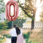 Balon Folie Metalizata Litera O, Embo, 100 cm, Umflati cu Heliu sau Aer, Ambalaj Individual, Pai inclus, Rose Gold - imagine 3