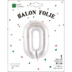 Balon Folie Metalizata Litera O, Embo, 40 cm, Umflati cu Heliu sau Aer, Ambalaj Individual, Pai inclus, Argintiu - imagine 2
