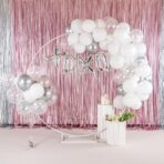 Balon Folie Metalizata Litera O, Embo, 40 cm, Umflati cu Heliu sau Aer, Ambalaj Individual, Pai inclus, Argintiu - imagine 5