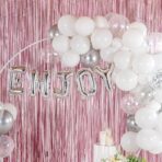 Balon Folie Metalizata Litera O, Embo, 40 cm, Umflati cu Heliu sau Aer, Ambalaj Individual, Pai inclus, Argintiu - imagine 8