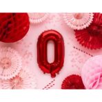 Balon Folie Metalizata Litera O, Embo, 40 cm, Umflati cu Heliu sau Aer, Ambalaj Individual, Pai inclus, Rosu - imagine 2