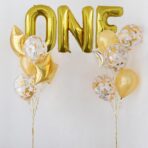 Balon Folie Metalizata Litera O, Embo, 80 cm, Umflati cu Heliu sau Aer, Ambalaj Individual, Pai inclus, Auriu - imagine 3