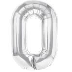 Balon Folie Metalizata Litera O, Embo, 80 cm, Umflati cu Heliu sau Aer, Ambalaj Individual, Pai inclus, Argintiu