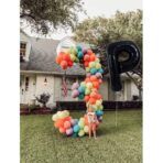 Balon Folie Metalizata Litera P, Embo, 40 cm, Umflati cu Heliu sau Aer, Ambalaj Individual, Pai inclus, Negru - imagine 4
