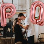 Balon Folie Metalizata Litera Q, Embo, 100 cm, Umflati cu Heliu sau Aer, Ambalaj Individual, Pai inclus, Rose Gold - imagine 2