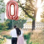 Balon Folie Metalizata Litera Q, Embo, 100 cm, Umflati cu Heliu sau Aer, Ambalaj Individual, Pai inclus, Rose Gold - imagine 3