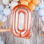 Balon Folie Metalizata Litera Q, Embo, 100 cm, Umflati cu Heliu sau Aer, Ambalaj Individual, Pai inclus, Rose Gold - imagine 5