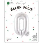 Balon Folie Metalizata Litera Q, Embo, 40 cm, Umflati cu Heliu sau Aer, Ambalaj Individual, Pai inclus, Argintiu - imagine 2