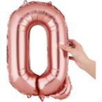 Balon Folie Metalizata Litera Q, Embo, 40 cm, Umflati cu Heliu sau Aer, Ambalaj Individual, Pai inclus, Rose Gold - imagine 6