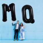 Balon Folie Metalizata Litera Q, Embo, 40 cm, Umflati cu Heliu sau Aer, Ambalaj Individual, Pai inclus, Negru - imagine 4