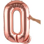 Balon Folie Metalizata Litera Q, Embo, 80 cm, Umflati cu Heliu sau Aer, Ambalaj Individual, Pai inclus, Rose Gold - imagine 8