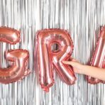 Balon Folie Metalizata Litera R, Embo, 40 cm, Umflati cu Heliu sau Aer, Ambalaj Individual, Pai inclus, Rose Gold - imagine 4