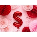 Balon Folie Metalizata Litera S, Embo, 40 cm, Umflati cu Heliu sau Aer, Ambalaj Individual, Pai inclus, Rosu - imagine 2