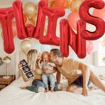 Balon Folie Metalizata Litera S, Embo, 40 cm, Umflati cu Heliu sau Aer, Ambalaj Individual, Pai inclus, Rosu - imagine 5