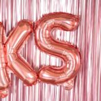 Balon Folie Metalizata Litera S, Embo, 40 cm, Umflati cu Heliu sau Aer, Ambalaj Individual, Pai inclus, Rose Gold - imagine 4