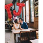 Balon Folie Metalizata Litera T, Embo, 40 cm, Umflati cu Heliu sau Aer, Ambalaj Individual, Pai inclus, Rosu - imagine 6