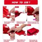 Balon Folie Metalizata Litera T, Embo, 40 cm, Umflati cu Heliu sau Aer, Ambalaj Individual, Pai inclus, Rosu - imagine 8