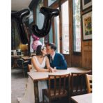 Balon Folie Metalizata Litera T, Embo, 40 cm, Umflati cu Heliu sau Aer, Ambalaj Individual, Pai inclus, Negru - imagine 5