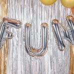 Balon Folie Metalizata Litera U, Embo, 40 cm, Umflati cu Heliu sau Aer, Ambalaj Individual, Pai inclus, Argintiu - imagine 6