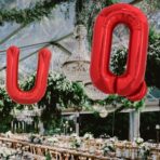 Balon Folie Metalizata Litera U, Embo, 40 cm, Umflati cu Heliu sau Aer, Ambalaj Individual, Pai inclus, Rosu - imagine 4