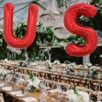 Balon Folie Metalizata Litera U, Embo, 40 cm, Umflati cu Heliu sau Aer, Ambalaj Individual, Pai inclus, Rosu - imagine 5