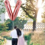Balon Folie Metalizata Litera V, Embo, 100 cm, Umflati cu Heliu sau Aer, Ambalaj Individual, Pai inclus, Rose Gold - imagine 3