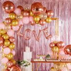 Balon Folie Metalizata Litera V, Embo, 40 cm, Umflati cu Heliu sau Aer, Ambalaj Individual, Pai inclus, Rose Gold - imagine 5