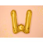 Balon Folie Metalizata Litera W, Embo, 80 cm, Umflati cu Heliu sau Aer, Ambalaj Individual, Pai inclus, Auriu - imagine 4