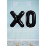 Balon Folie Metalizata Litera X, Embo, 40 cm, Umflati cu Heliu sau Aer, Ambalaj Individual, Pai inclus, Negru - imagine 5