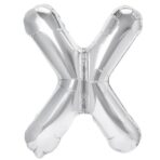 Balon Folie Metalizata Litera X, Embo, 40 cm, Umflati cu Heliu sau Aer, Ambalaj Individual, Pai inclus, Argintiu