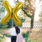 Balon Folie Metalizata Litera X, Embo, 80 cm, Umflati cu Heliu sau Aer, Ambalaj Individual, Pai inclus, Auriu - imagine 3