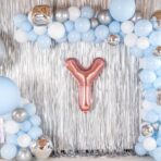 Balon Folie Metalizata Litera Y, Embo, 100 cm, Umflati cu Heliu sau Aer, Ambalaj Individual, Pai inclus, Rose Gold - imagine 3