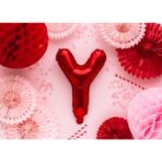 Balon Folie Metalizata Litera Y, Embo, 40 cm, Umflati cu Heliu sau Aer, Ambalaj Individual, Pai inclus, Rosu - imagine 2