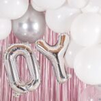 Balon Folie Metalizata Litera Y, Embo, 80 cm, Umflati cu Heliu sau Aer, Ambalaj Individual, Pai inclus, Argintiu - imagine 2