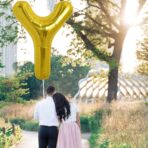 Balon Folie Metalizata Litera Y, Embo, 80 cm, Umflati cu Heliu sau Aer, Ambalaj Individual, Pai inclus, Auriu - imagine 3