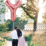 Balon Folie Metalizata Litera Y, Embo, 80 cm, Umflati cu Heliu sau Aer, Ambalaj Individual, Pai inclus, Rose Gold - imagine 8