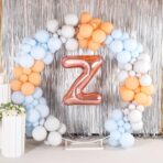 Balon Folie Metalizata Litera Z, Embo, 80 cm, Umflati cu Heliu sau Aer, Ambalaj Individual, Pai inclus, Rose Gold - imagine 3