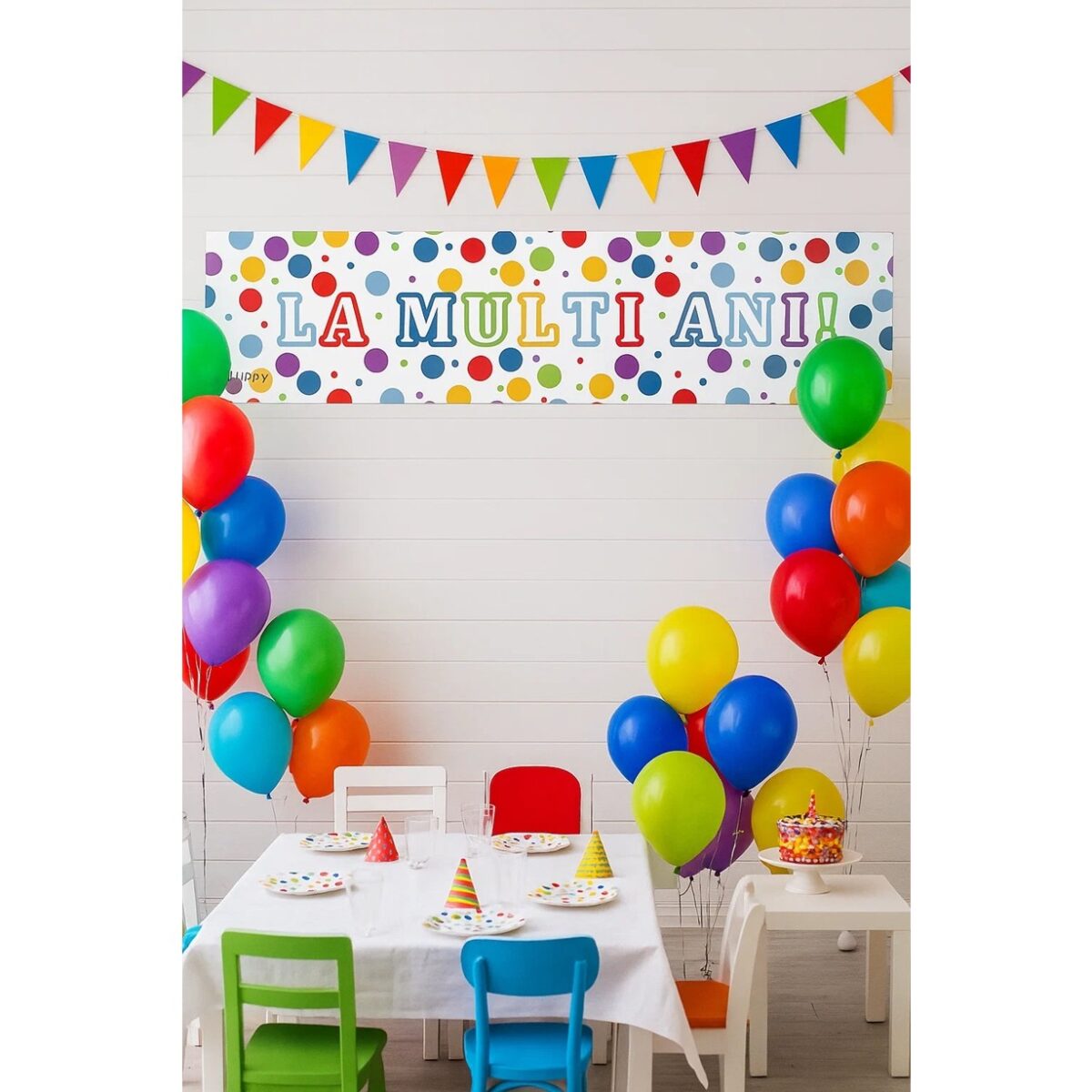 Banner Aniversar, Embo, Colectie LA MULTI ANI, 98 x 24 cm, Multicolor - imagine 4