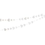 Banner cu Inimioare, Embo, Tip Franjuri, 4 m, Rola de Ata Inclusa, Alb