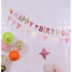 Banner Happy Birthday 100x200 cm, Embo, Rola de Ata Inclusa, Tematica Candy, Multicolor - imagine 2