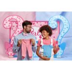 Banner pentru Petrecere, Embo, Model Girl or Boy, Tematica Gender Reveal, 150 x 100 cm, Albastru Roz - imagine 9