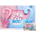 Banner pentru Petrecere, Embo, Model Girl or Boy, Tematica Gender Reveal, 150 x 100 cm, Albastru Roz - imagine 10