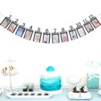 Banner pentru Poze, Embo, 15.2x10.2 cm, Tema Prima Aniversare, Model Primele 12 Luni, Rola Ata Inclusa, Negru - imagine 3